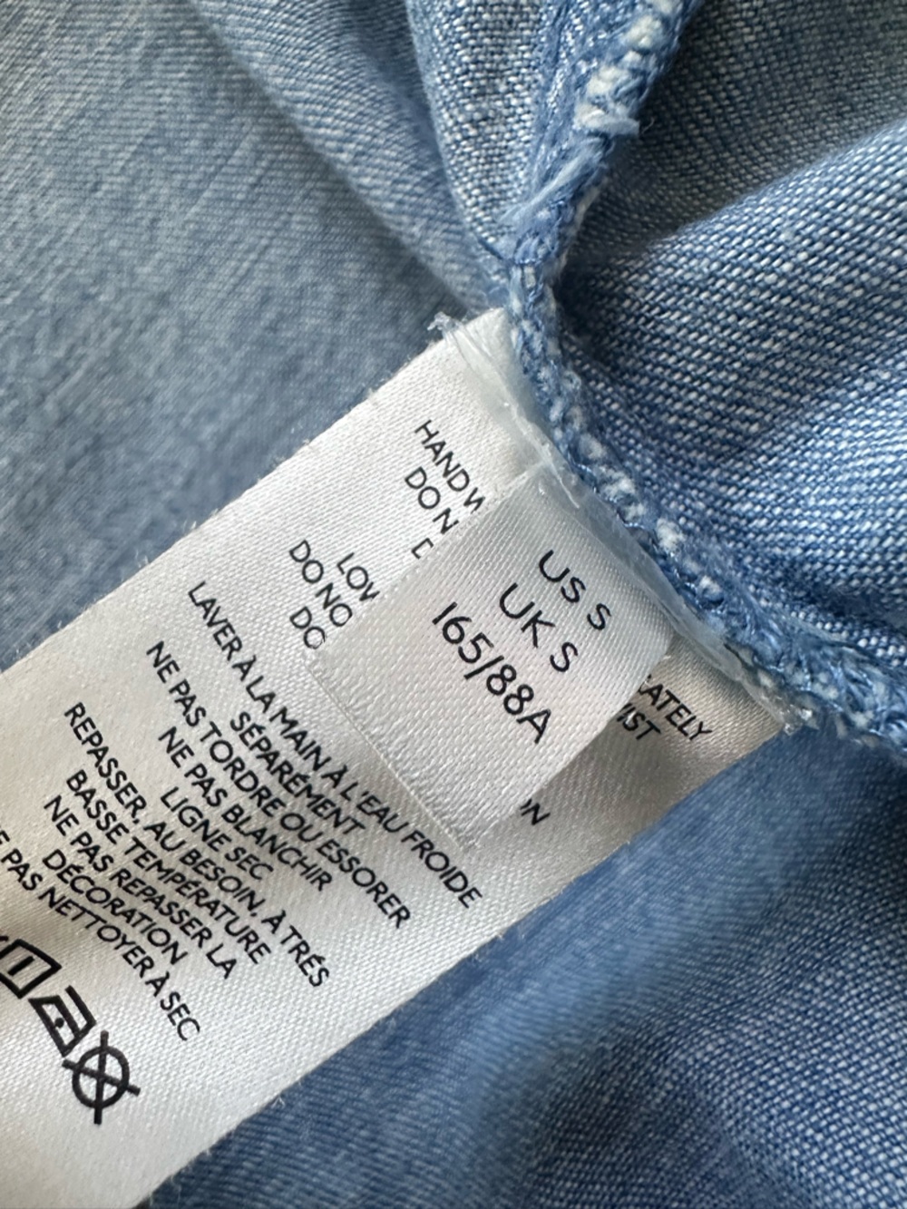 Anthropologie Pilcro Studded Denim Button Down Shirt S Blue Cotton Oversized - Picture 10 of 16